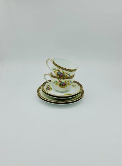 Vintage Antique Noritake Tea Cups Saucers & Plate Set Japanese - Image 3