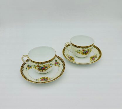 Vintage Antique Noritake Tea Cups Saucers & Plate Set Japanese - Image 2