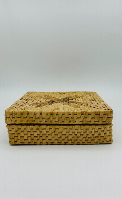 Set Of 6 Vintage Woven Placemats in Storage Box - Image 4