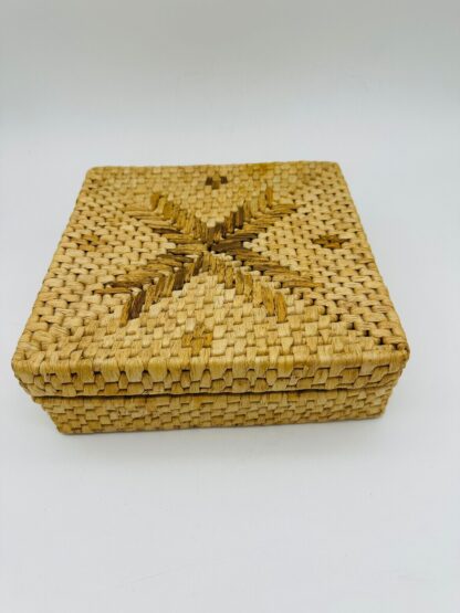 Set Of 6 Vintage Woven Placemats in Storage Box - Image 5