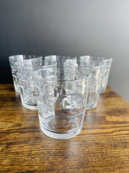 Set of 6 Vintage Arcoroc France Stackable Tumbler Drinking Glasses - Image 2