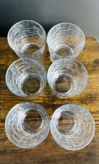 Set of 6 Vintage Arcoroc France Stackable Tumbler Drinking Glasses - Image 5