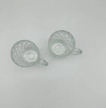 Pair of Vintage French Lead Crystal Small Beer Glasses Steins - Image 4