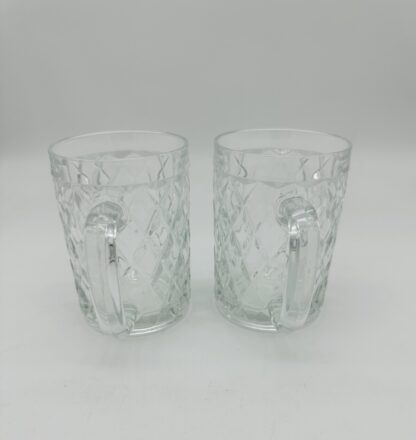 Pair of Vintage French Lead Crystal Small Beer Glasses Steins - Image 3