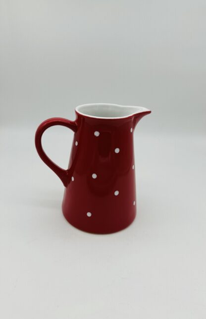 Regal Spencer Red White Spotty Ceramic Jug/Vase