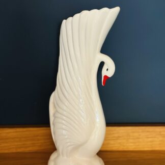Vintage Ceramic White Swan Vase Retro Mid Century